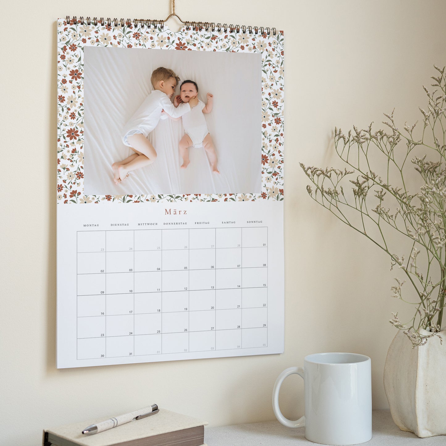 Kalender Weihnachten Wandgemälde A3 Liberty floral foto N° 3