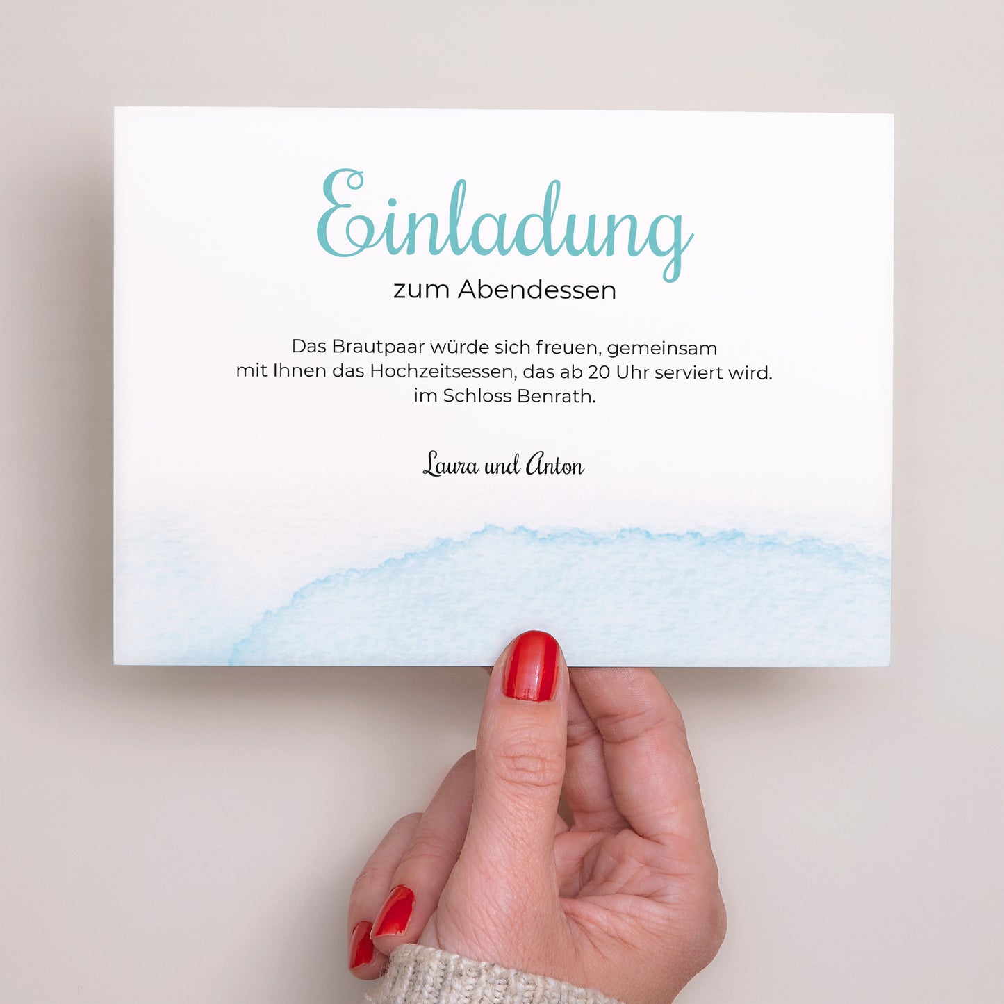 Beilegekarte Hochzeit Landschaft Aquae Sextiae foto N° 3