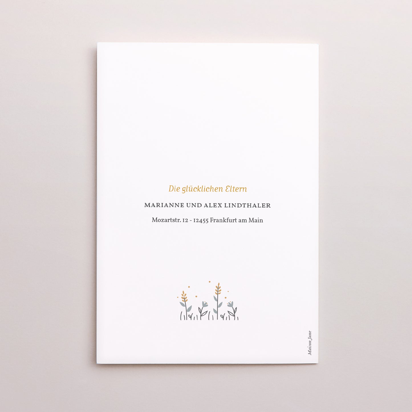 Geburtskarten Doppelter Porträtflügel Kuschelhase foto N° 3