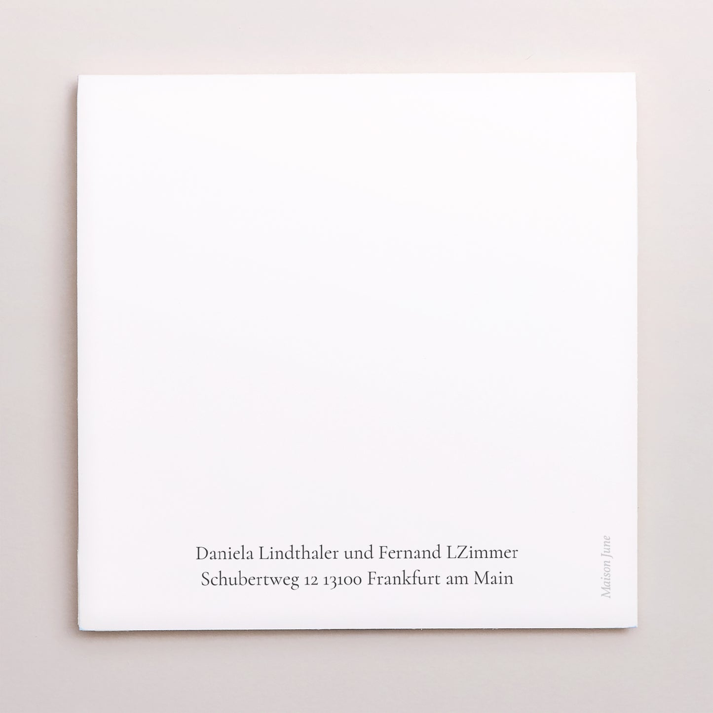 Dankeskarte Hochzeit Doppelflügelfensterhalbmond Trio & Typo foto N° 3