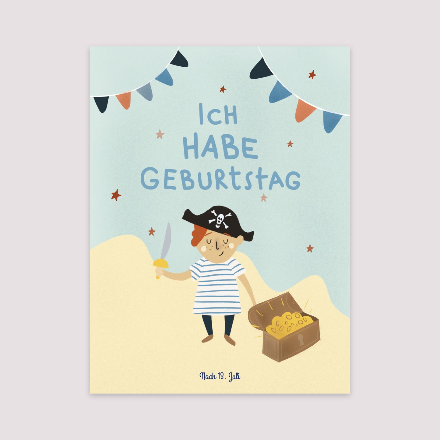 Poster Kindergeburtstag Porträt Kleiner Pirat foto N° 2