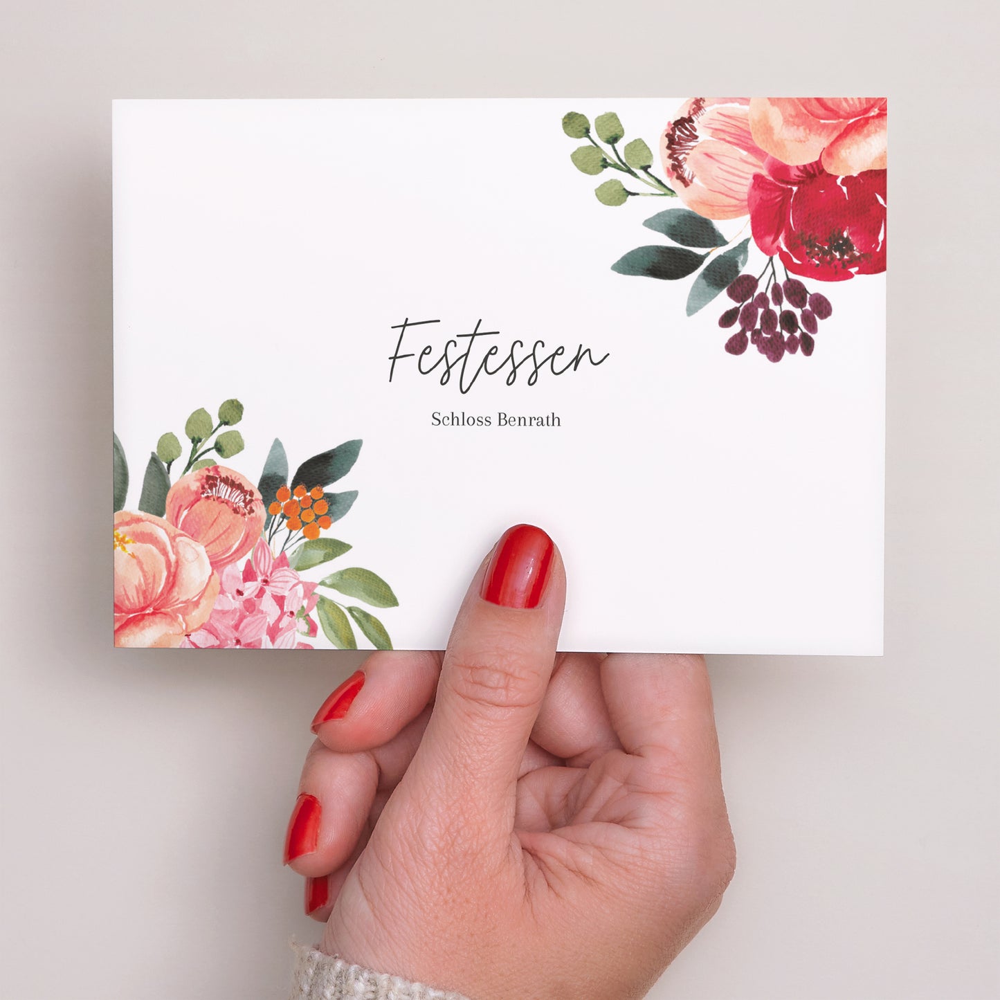 Einladungskarte Hochzeit Landschaft Pops Blumen foto N° 3