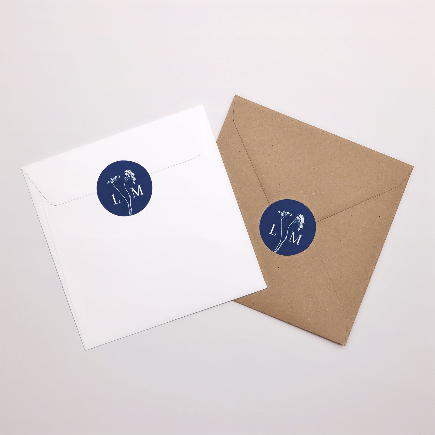 Sticker Hochzeit Rund Cyanotypie foto N° 4