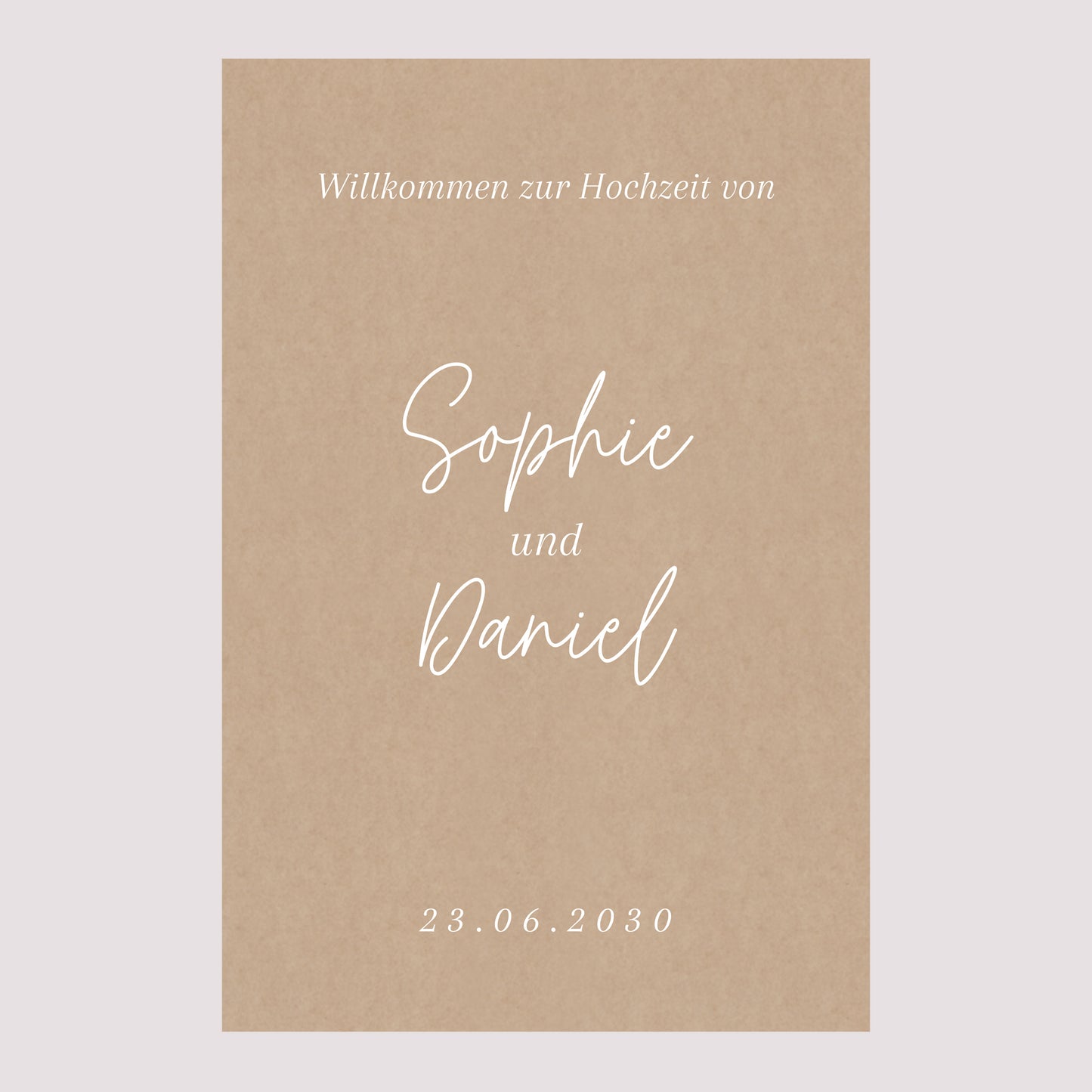 Begrüßungstafel Hochzeit Porträt 60 x 90 cm Shakespeare II foto N° 2
