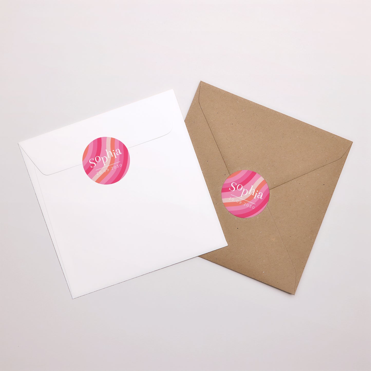 Sticker Geburt Rund groovy baby foto N° 4