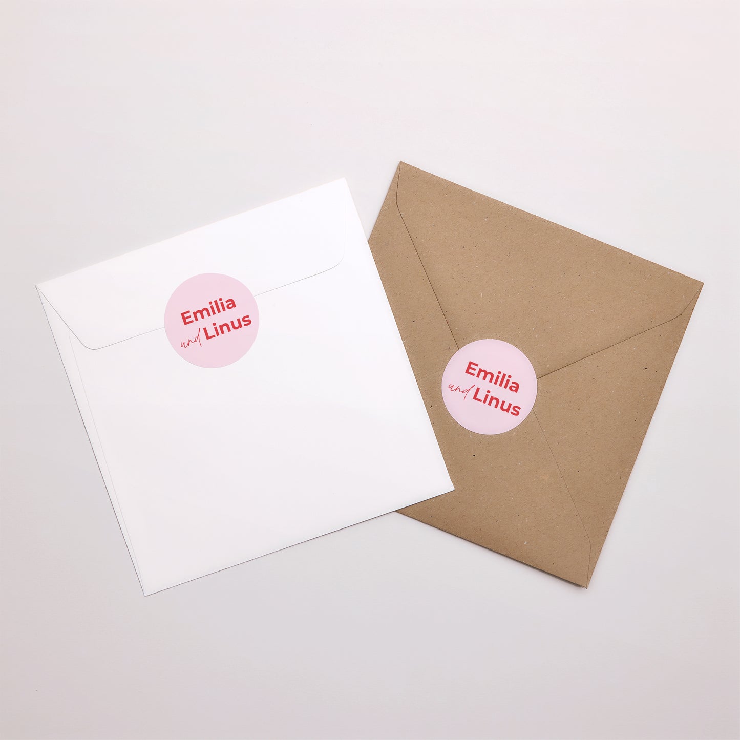 Sticker Hochzeit Rund Letterpresse foto N° 4