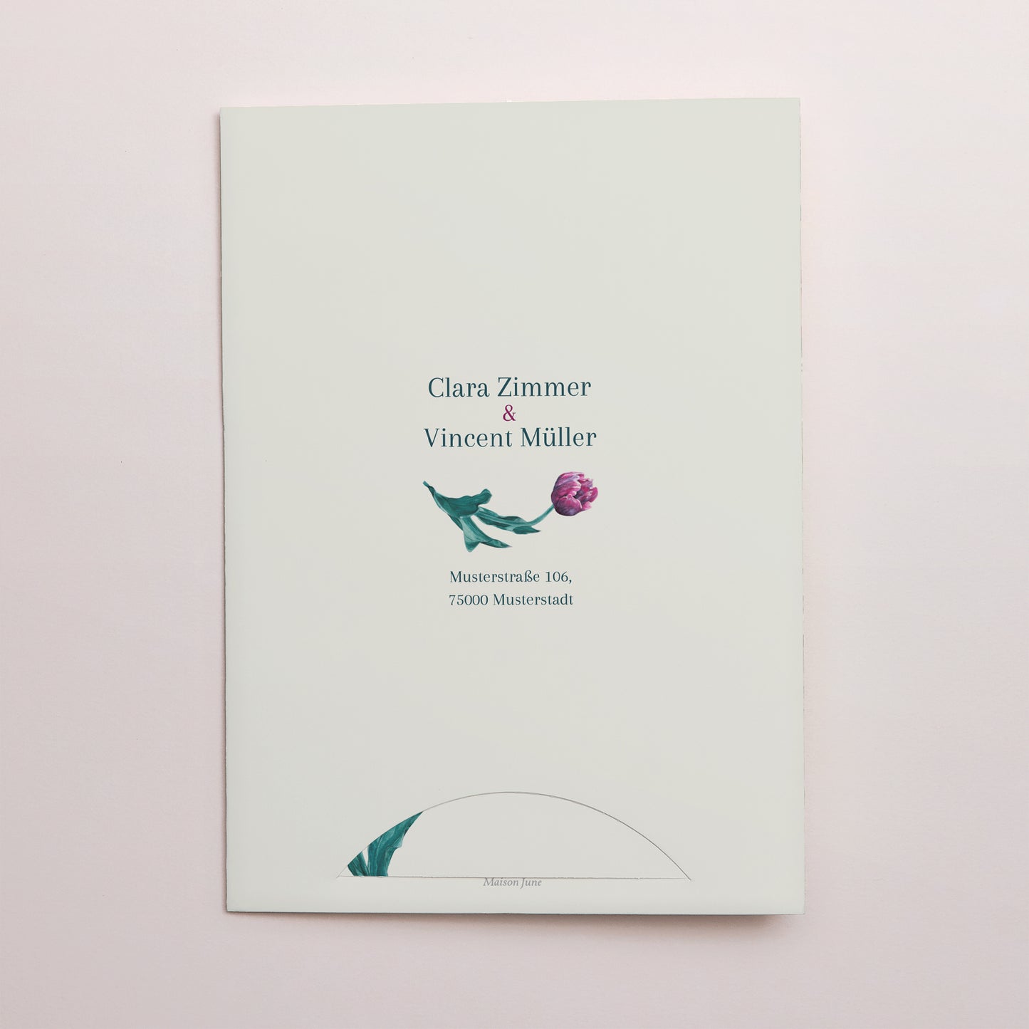 Hochzeitseinladung Hülle für 2 Karten Exotic flowers foto N° 4