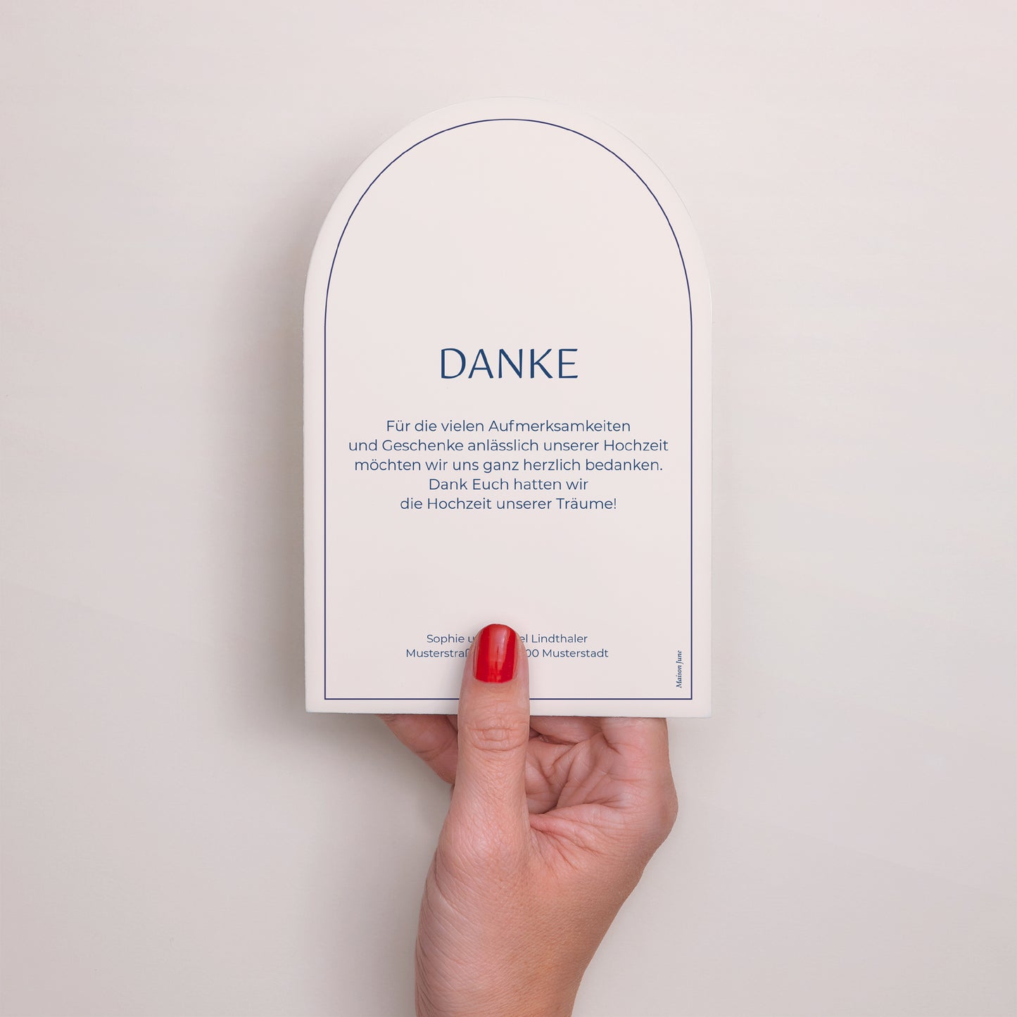Dankeskarte Hochzeit Arche Faubourg Saint-Honoré foto N° 3