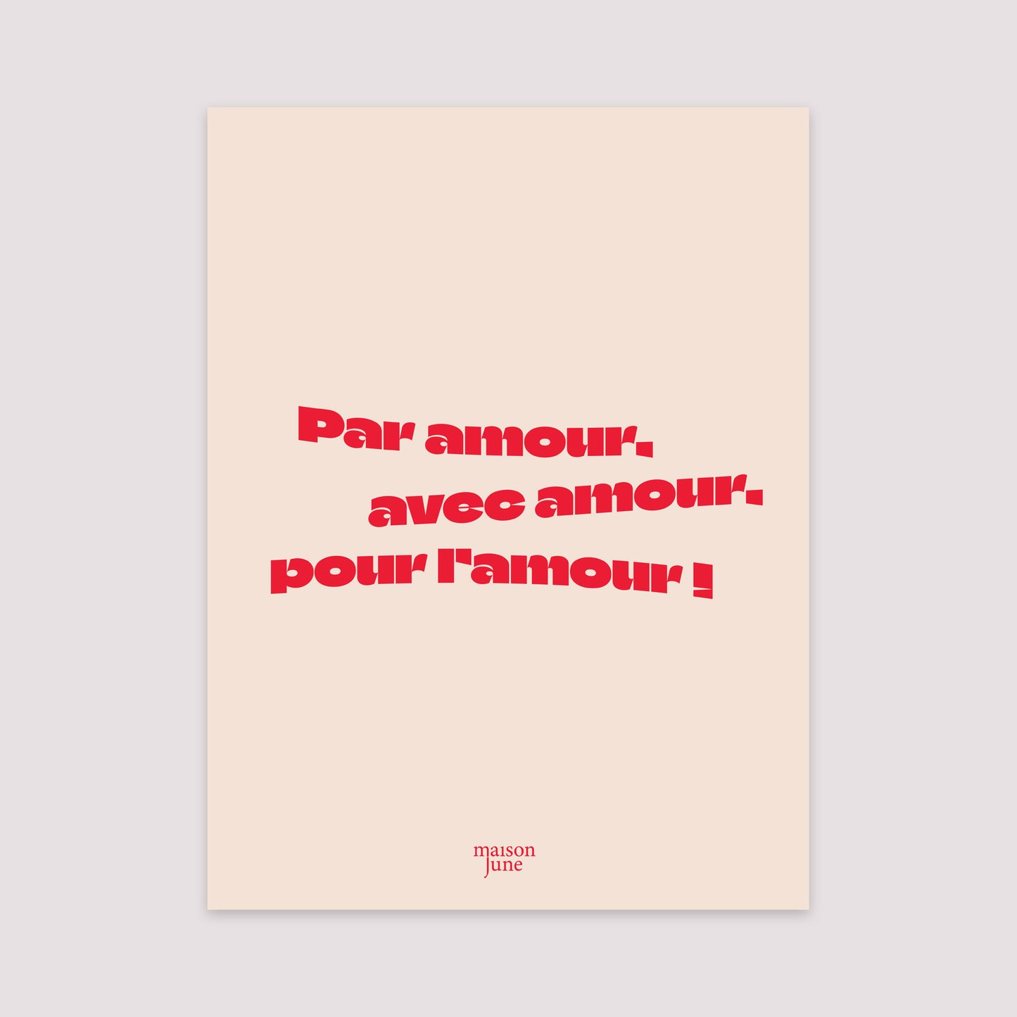 Affiche Portrait 30 x 40 cm Par Amour... foto N° 2