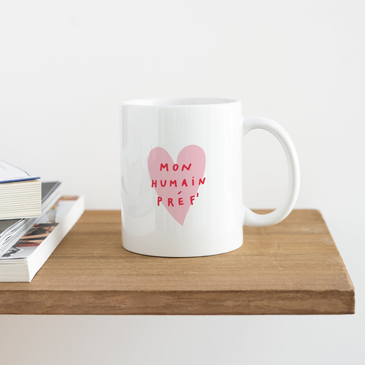 Mug Blanc Mon Humain Préf Rose foto N° 4