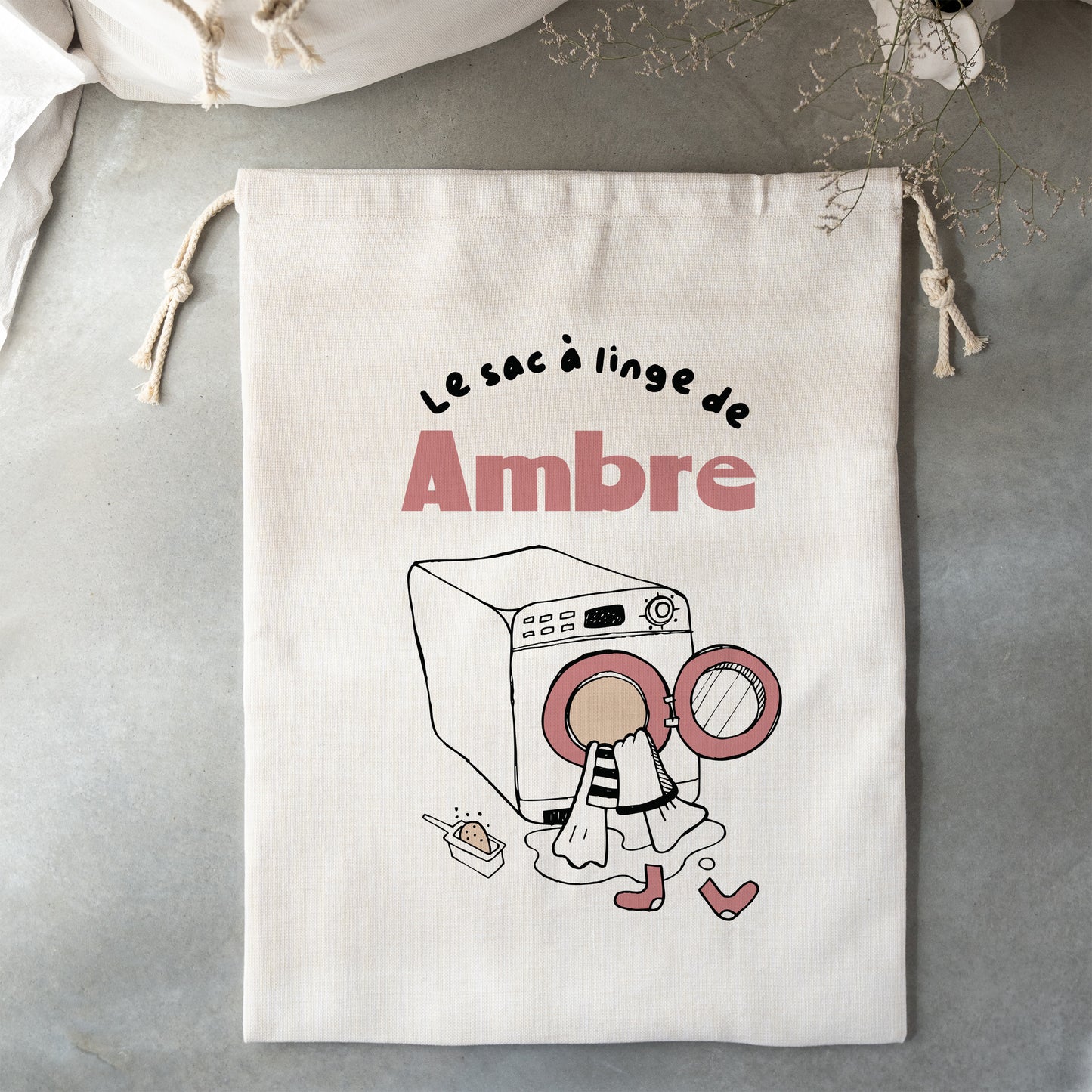 Sac à linge Grand format Mission Linge Sale Rose foto N° 2
