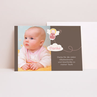 Dankeskarte Taufe Landschaft Baby Engel - Taufe foto N° 1