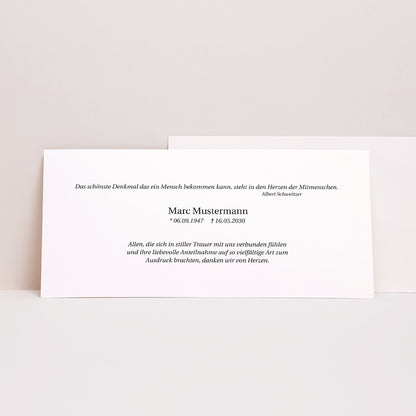 Trauerkarte Panoramische Landschaft Schmerz der Abwesenheit - Dankeskarte foto N° 1