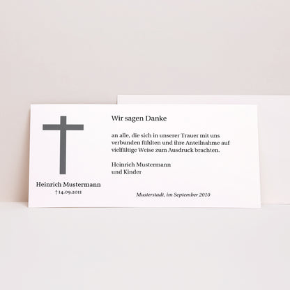 Trauerkarte Panoramische Landschaft Das trauernde Kreuz foto N° 1