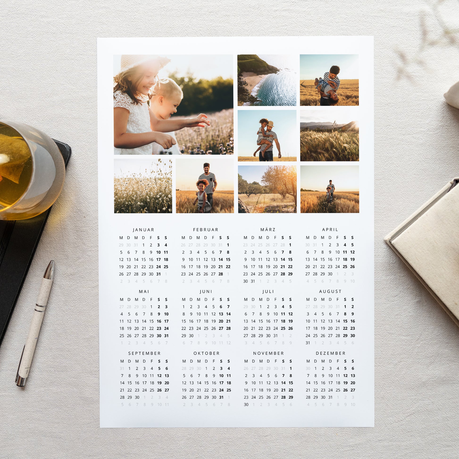 Kalender Weihnachten Einzelseite Porträt Fotocollage-Kalender foto N° 1