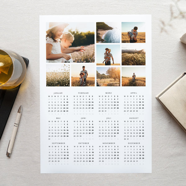 Kalender Weihnachten Einzelseite Porträt Fotocollage-Kalender foto