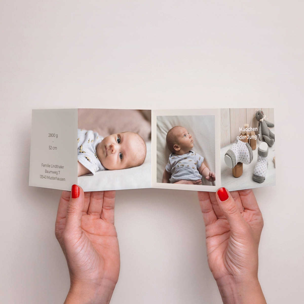 Geburtskarte Akkordeon Mädchen oder Junge? foto N° 3