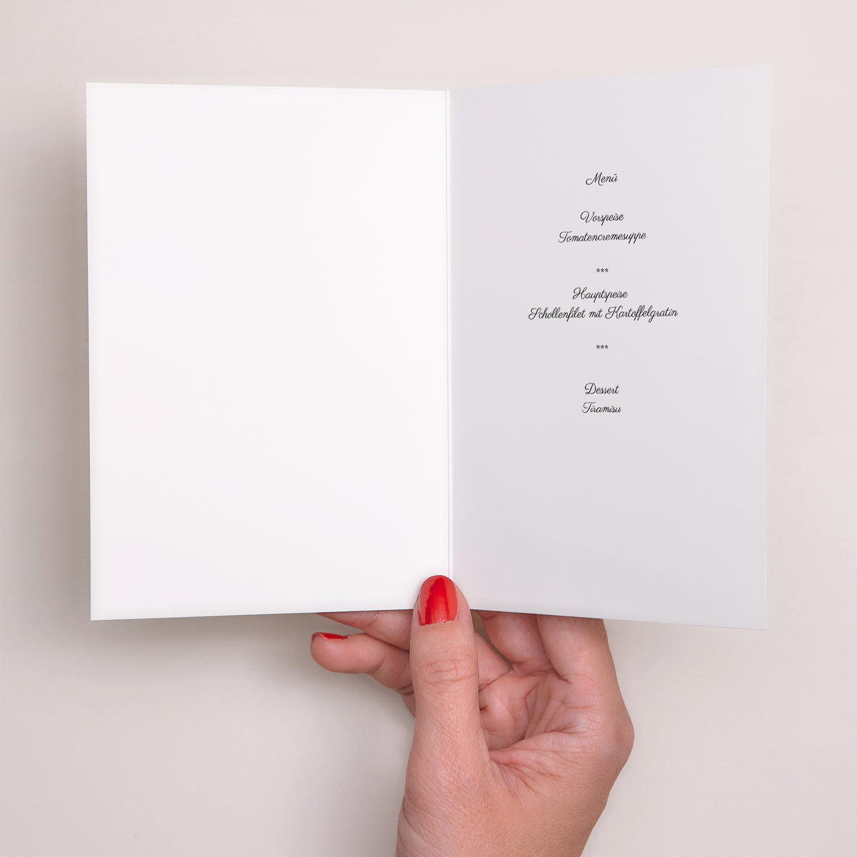 Menükarte Taufe Doppelter Porträtflügel Taufe in Sicht - rosa foto N° 2