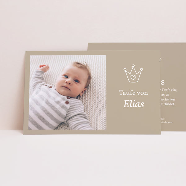 Taufeinladung Landschaft Prince Charming - Fotopersonalisierbare Karte foto
