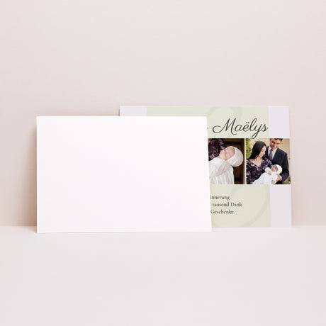 Dankeskarte Taufe Landschaft Zeremonie - Beige
