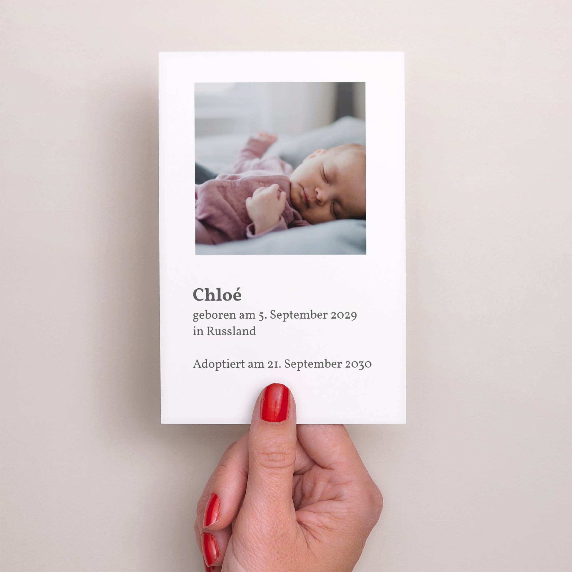Geburtskarten PortraitPorträt Alles Schöne auf der Welt foto N° 2