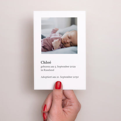 Geburtskarten PortraitPorträt Alles Schöne auf der Welt foto N° 2