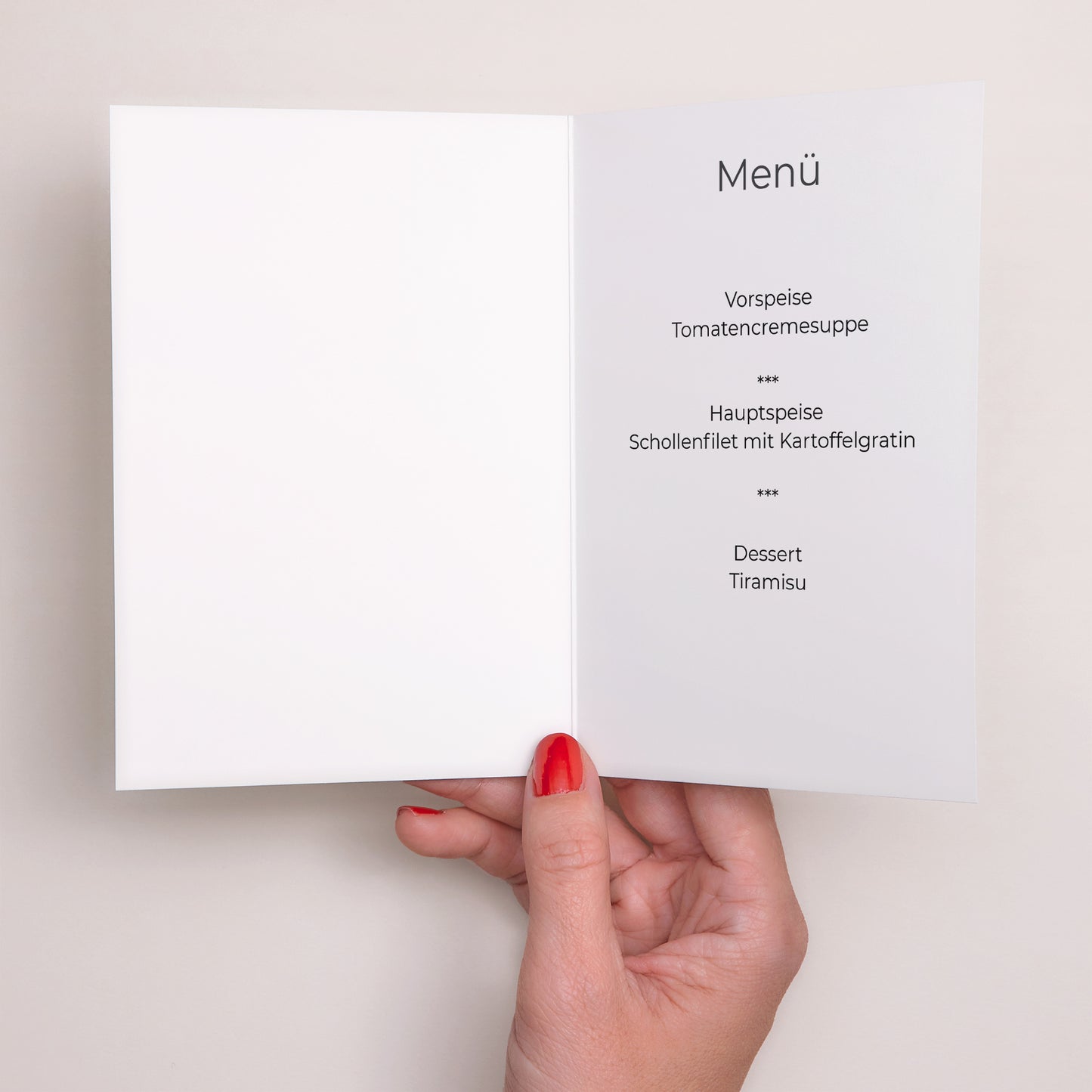 Menükarte Kommunion Doppelter Porträtflügel Kommunion, Glaubensbekenntnis - beige foto N° 2