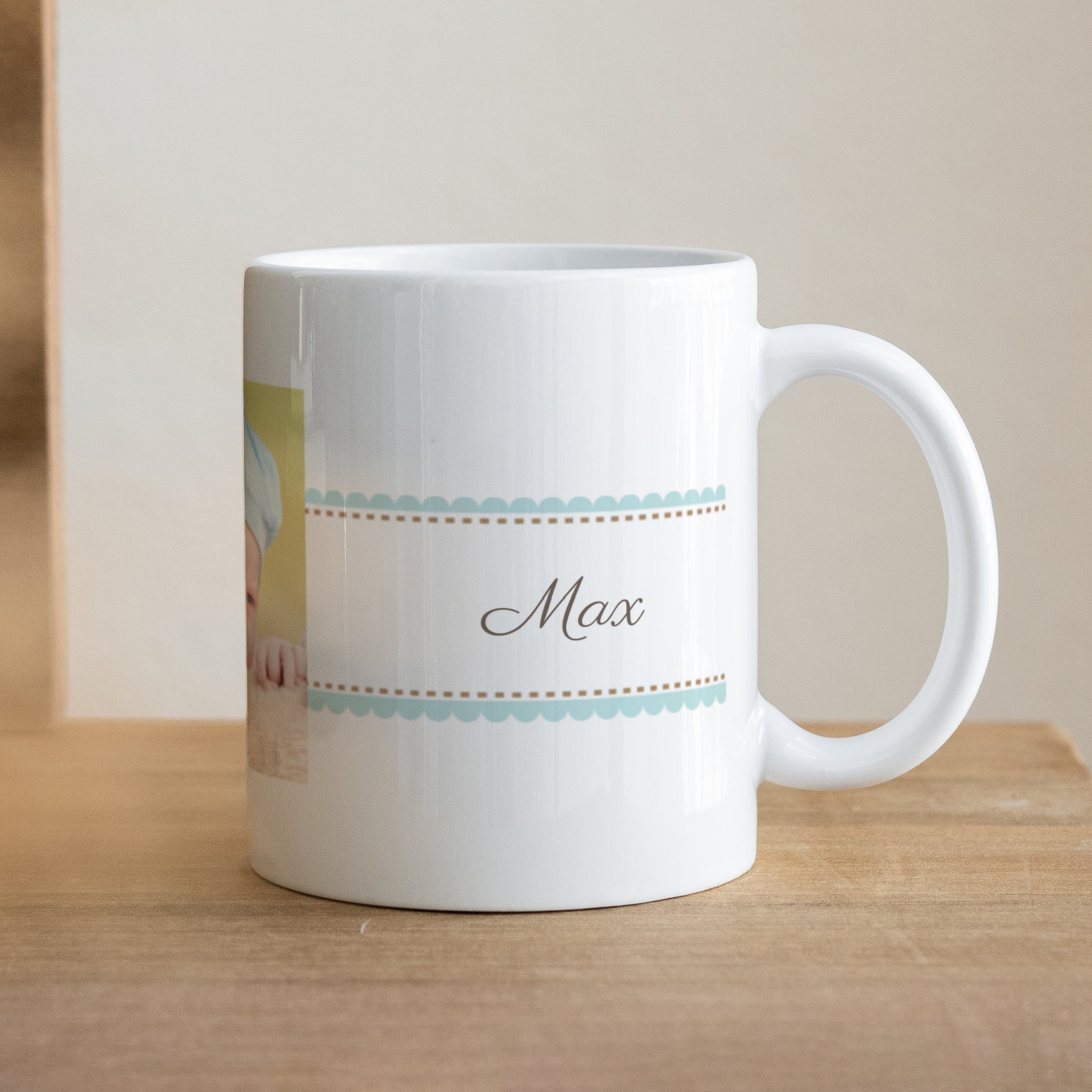 Tasse Taufe Weiß Taufe Retro - Junge foto N° 1