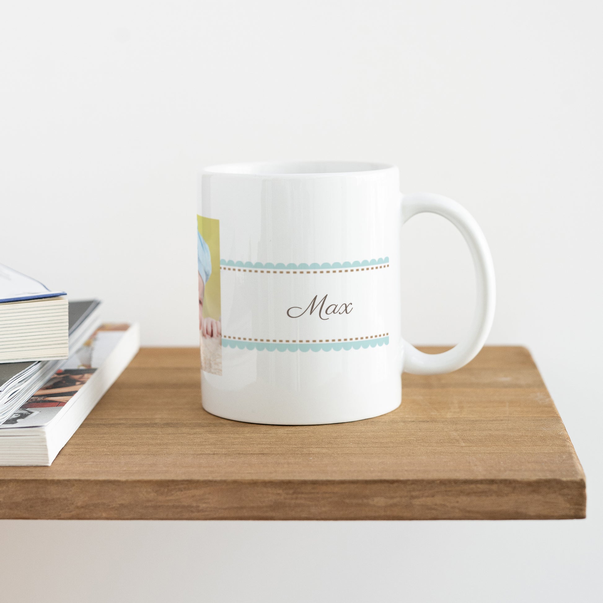 Tasse Taufe Weiß Taufe Retro - Junge foto N° 4