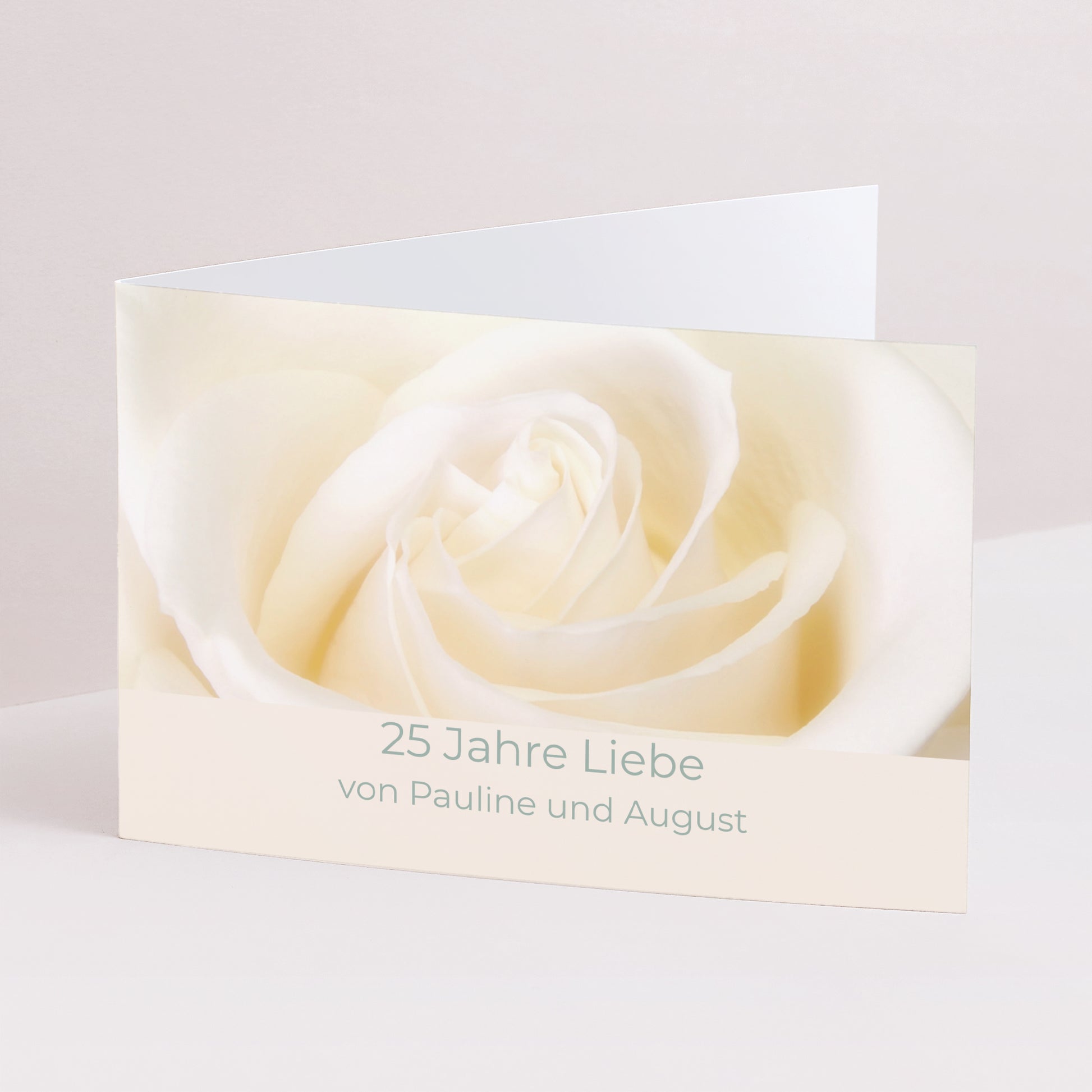 Einladungskarte Hochzeitstag Doppelflügel-Landschaft Rosenhochzeit - 17 Jahre Ehe foto N° 1