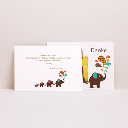 Dankeskarte Geburt Landschaft Marcus macht seinen Zirkus foto N° 2