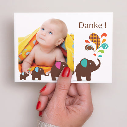 Dankeskarte Geburt Landschaft Marcus macht seinen Zirkus foto N° 3
