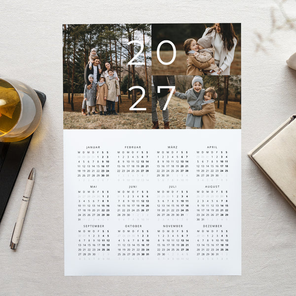 Kalender Weihnachten Einzelseite Porträt Familie foto