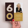 Einladungskarte Geburtstag Quadrat 60 Jahre - Gold und Schokolade foto N° 2