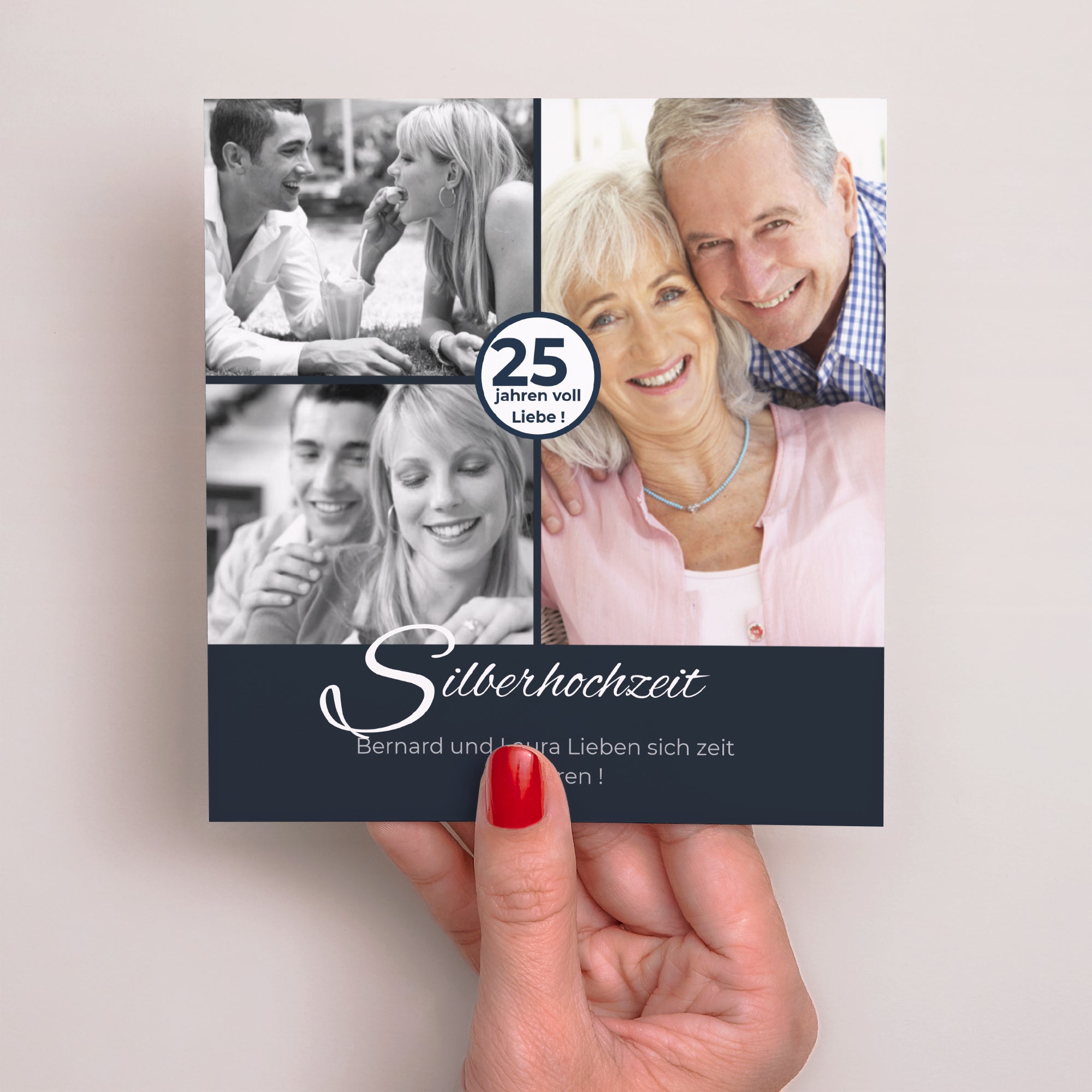 Einladungskarte Geburtstag Quadrat Elegante Veranstaltung foto N° 2
