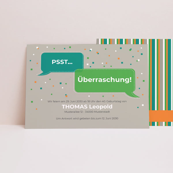 Einladungskarte Geburtstag Landschaft Superüberraschung foto