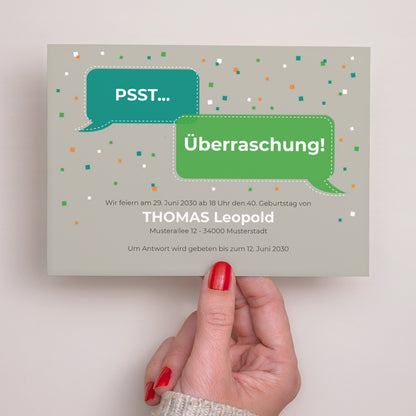 Einladungskarte Geburtstag Landschaft Superüberraschung foto N° 2