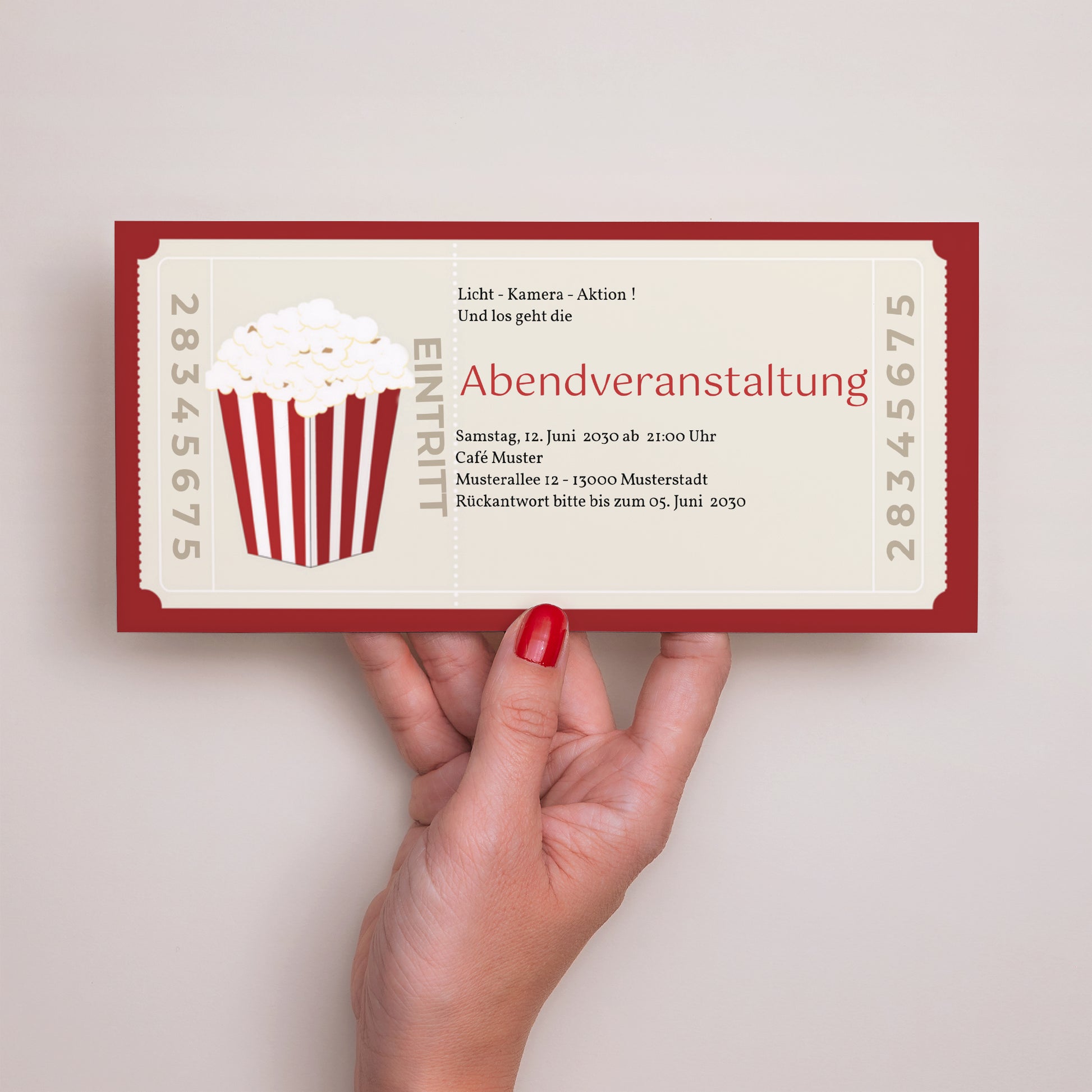 Einladungskarte Geburtstag Panoramische Landschaft Filmabend foto N° 2