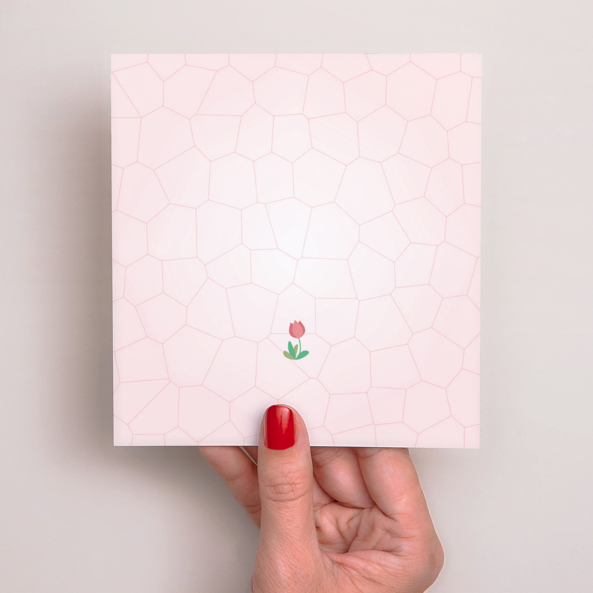 Einladungskarte Kindergeburtstag Quadrat Tulpe im Garten foto N° 3