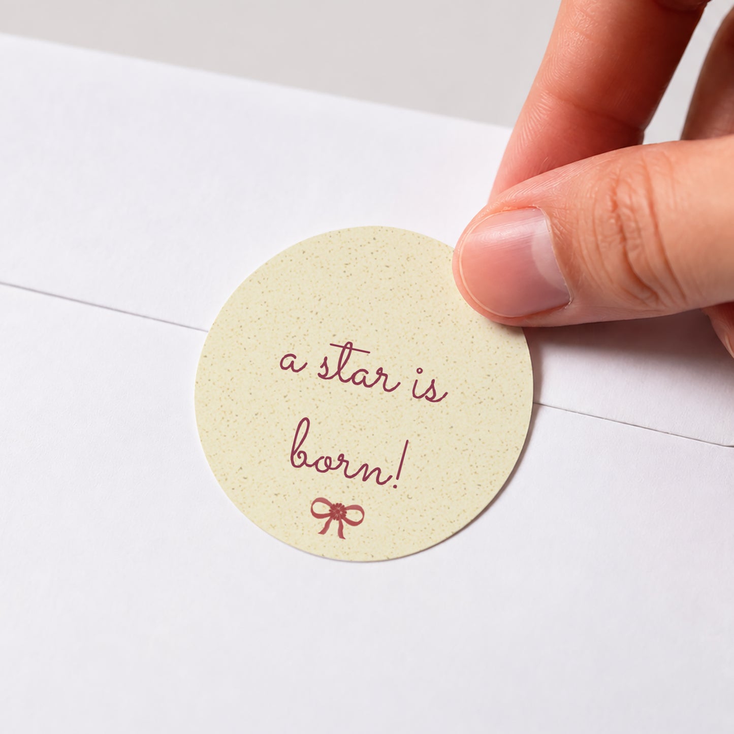 Sticker Geburt Rund Gute Nachricht foto N° 1