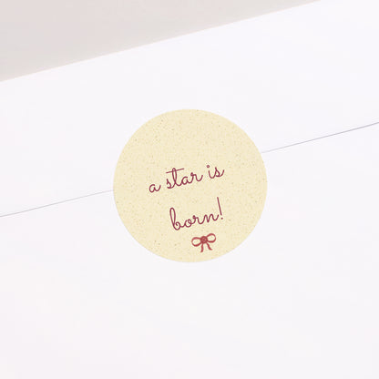 Sticker Geburt Rund Gute Nachricht foto N° 2