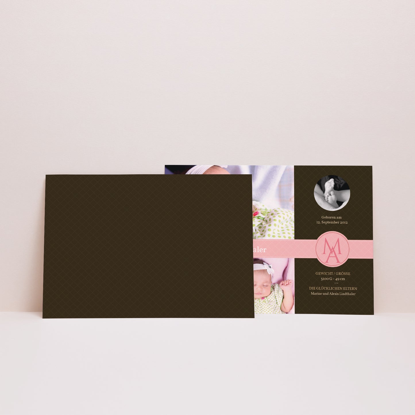 Geburtskarte Landschaft Perfektes Design - Rosa foto N° 2