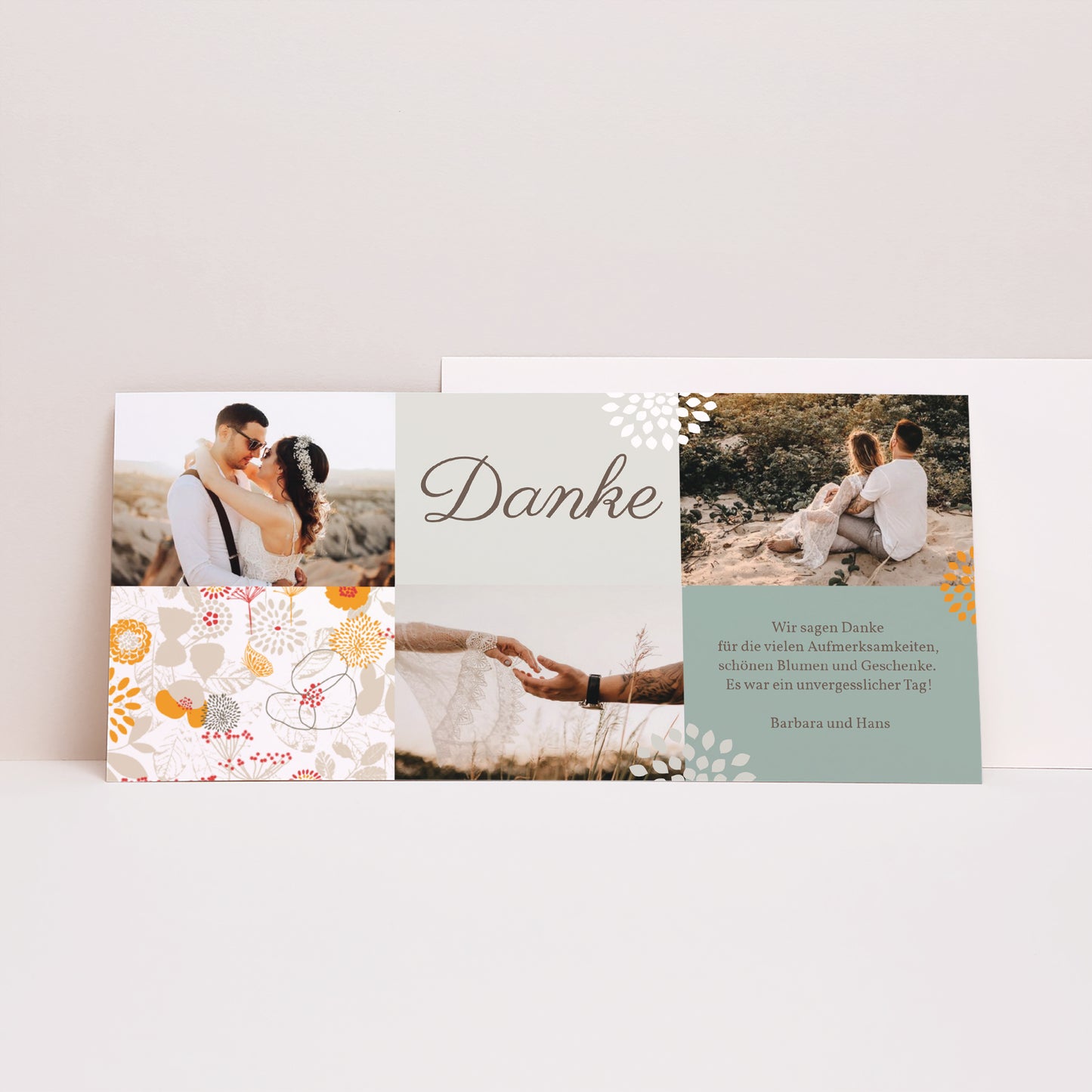 Dankeskarte Hochzeit Panoramische Landschaft Provenzalische Landschaft foto N° 1