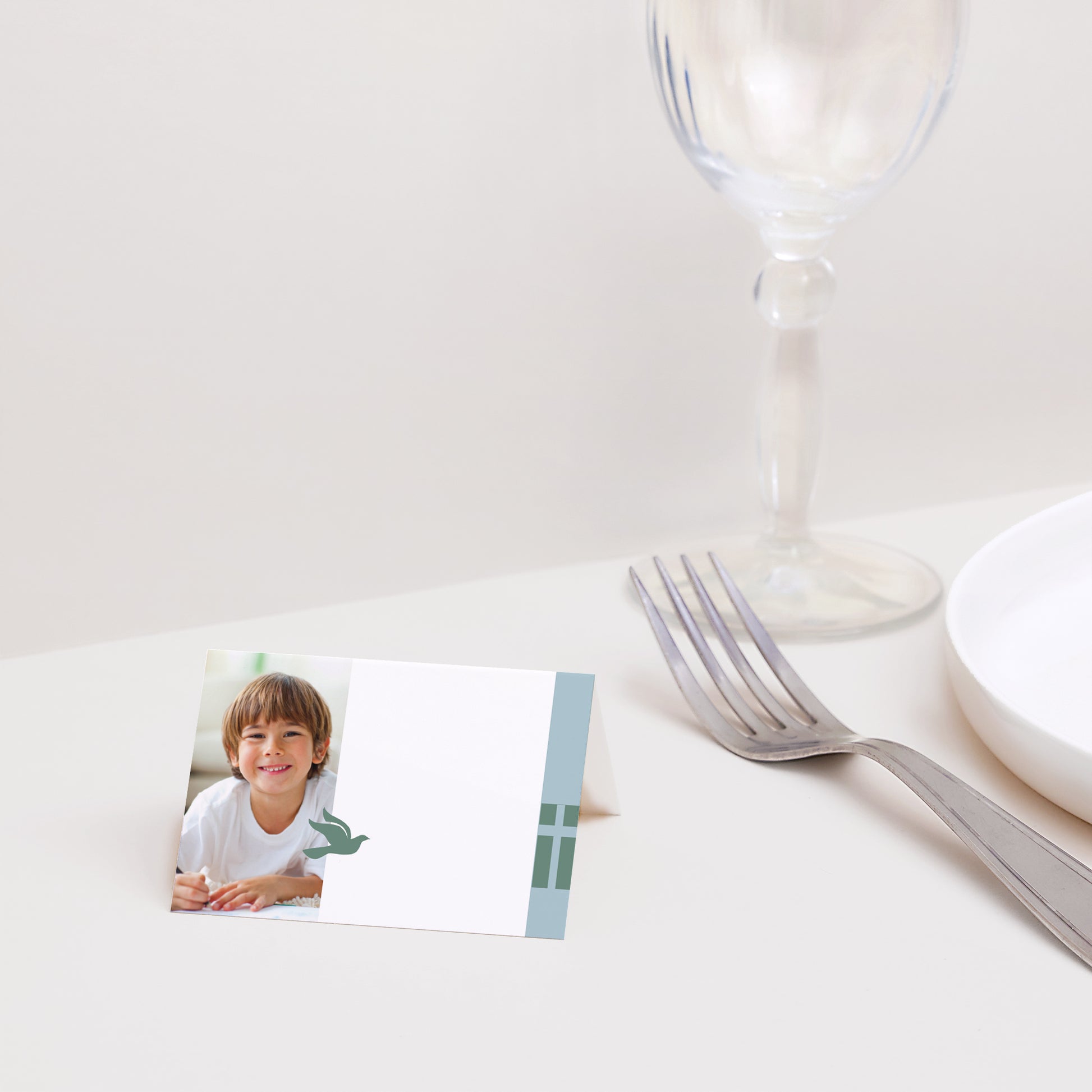 Tischkarten Kommunion Quer Heiliges Datum foto N° 2