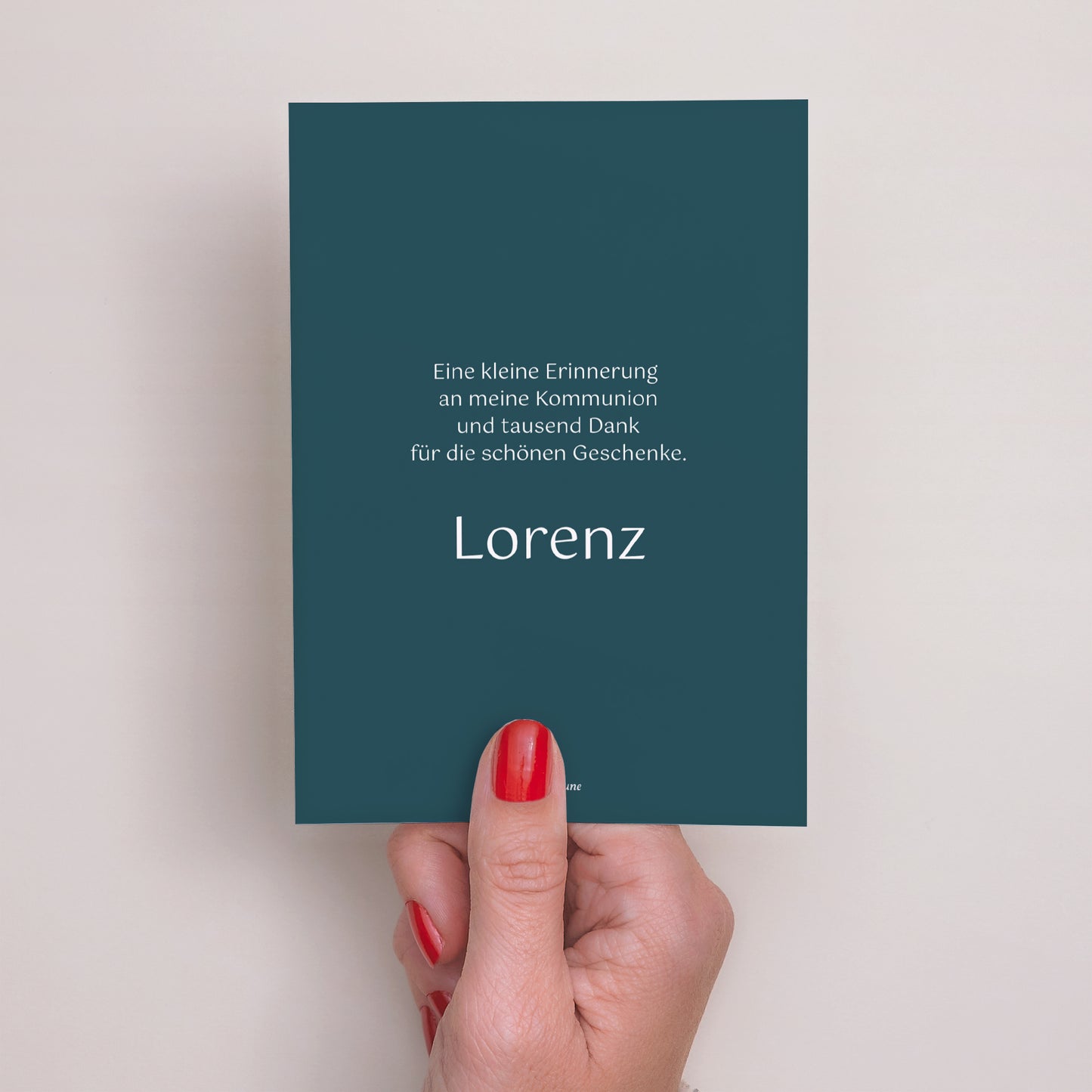 Dankeskarte Kommunion Porträt foto N° 3