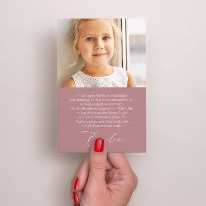 Einladungskarte Kommunion PortraitPorträt Kommunion nach Wunsch foto N° 2