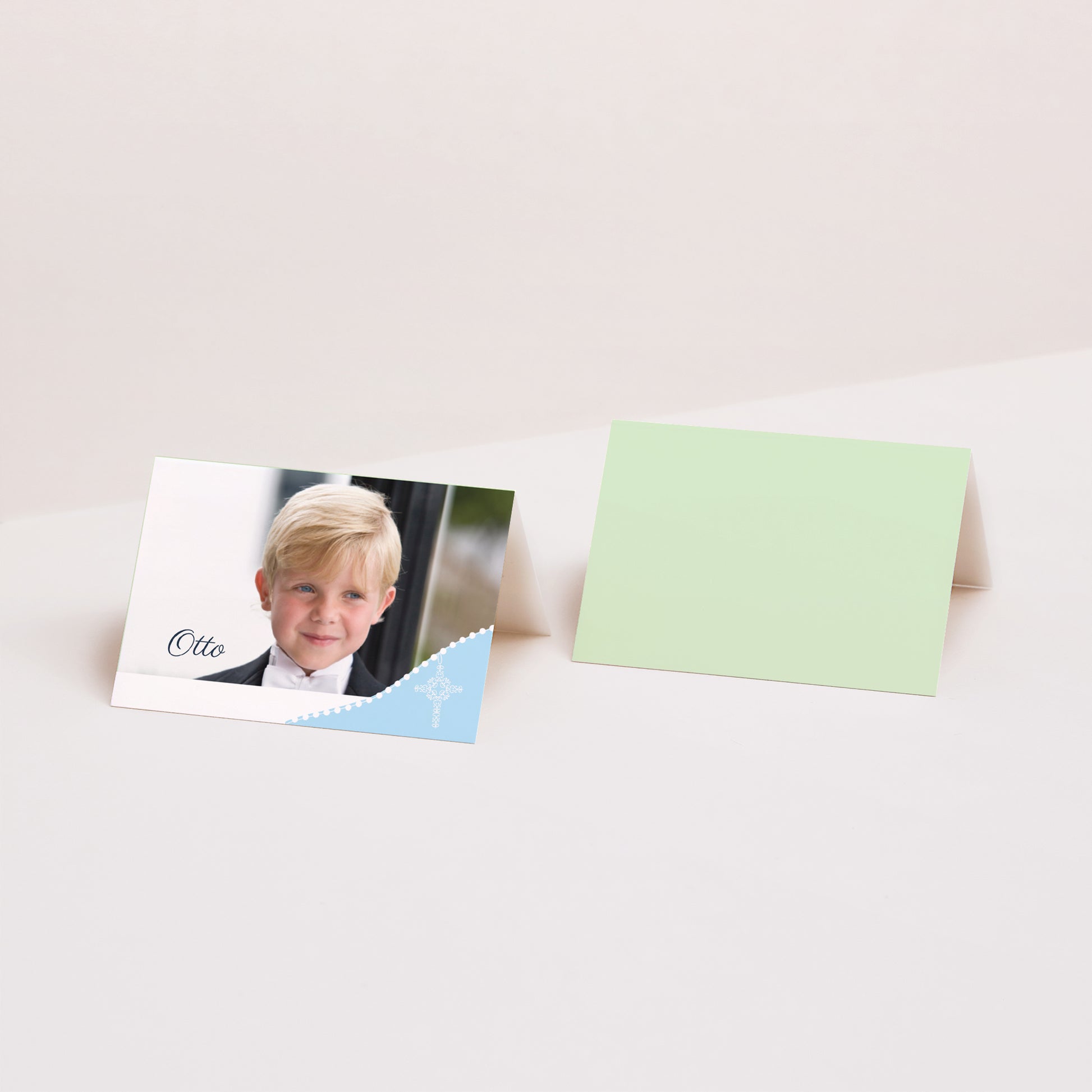 Tischkarten Kommunion Quer Weihe foto N° 1