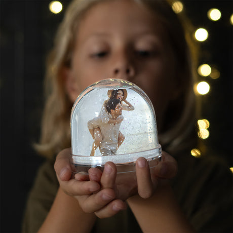 Schneekugel Weihnachten Glass Flocken