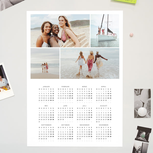 Kalender Weihnachten Magnetischer, einblattkalender hochformat Enguirlandé foto