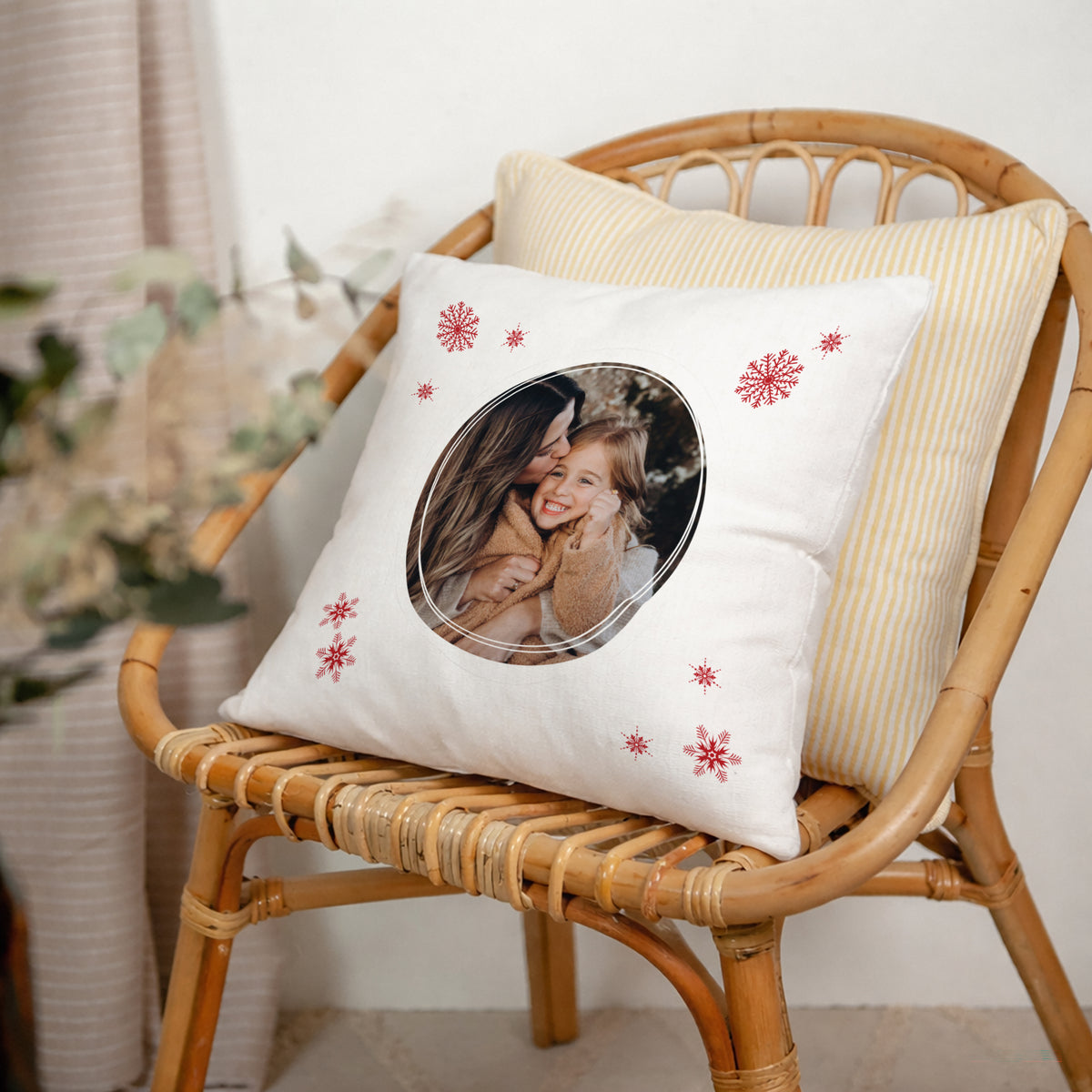 Kissen Objekte Natürliche Beige Personalisiertes Kissen Weihnachten foto N° 2